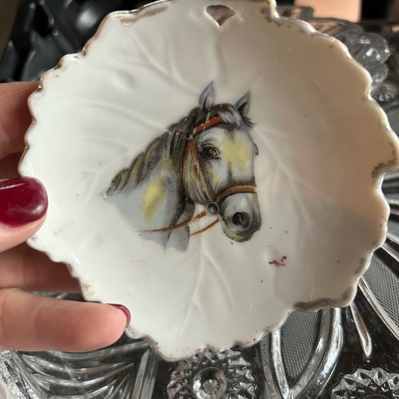 Vintage horse trinket dish, equestrian, cottage, Kentucky Derby - Picture 2 of 4